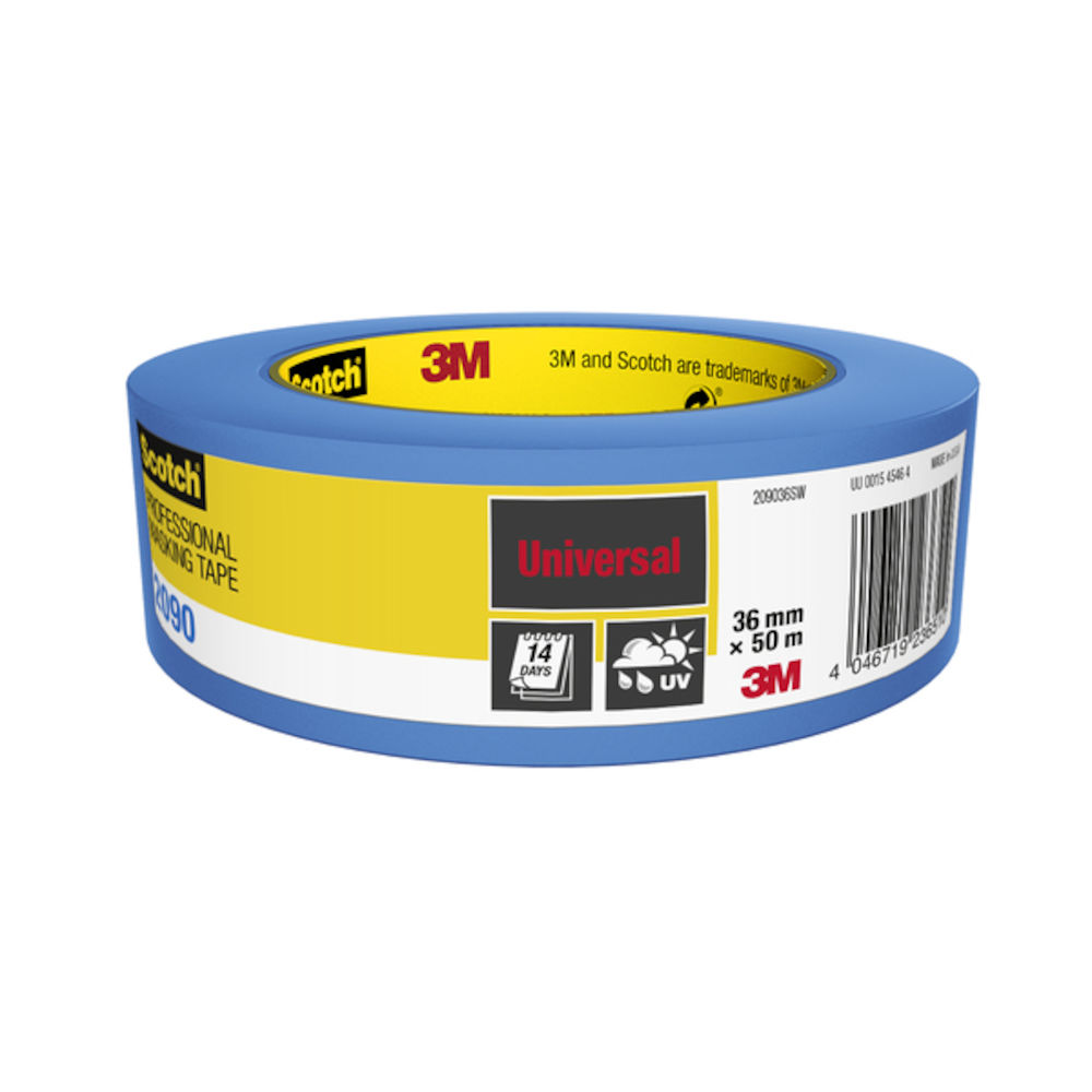 3M Maskeringstape 209036SW Blå Universal 36 mm x 50 m